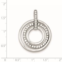 Sterling Silver CZ Fancy Pendant view 2