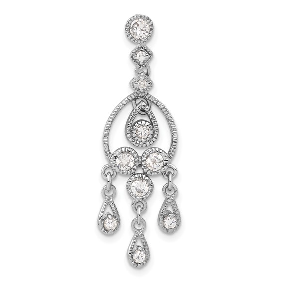 Sterling Silver CZ Chandelier Pendant