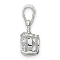 Sterling Silver 8mm CZ Pendant view 2