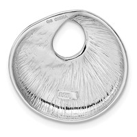 Sterling Silver Rhodium-plated -Fits Up to 4mm Cubetto- Circle Slide view 4