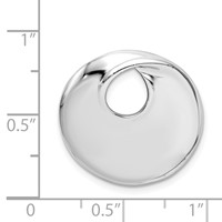 Sterling Silver Rhodium-plated -Fits Up to 4mm Cubetto- Circle Slide view 3