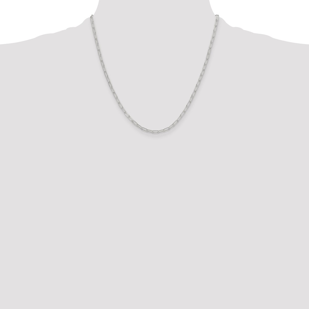 Sterling Silver Polished 2.9mm Paperclip Chain (QPCL060-20)