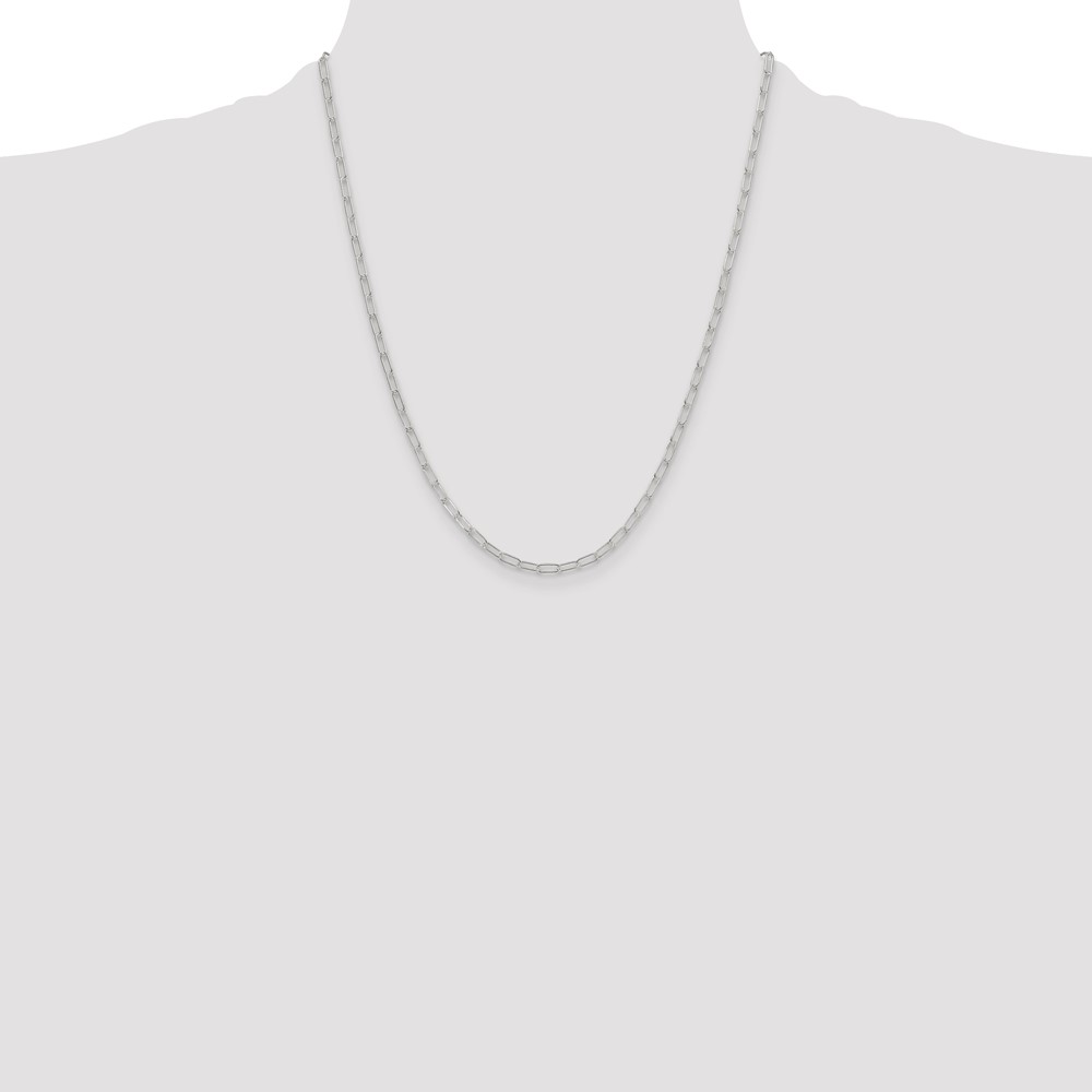 Sterling Silver Polished 2.9mm Paperclip Chain (QPCL060-22)