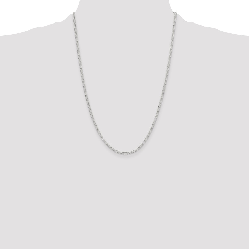 Sterling Silver Polished 2.9mm Paperclip Chain (QPCL060-24)