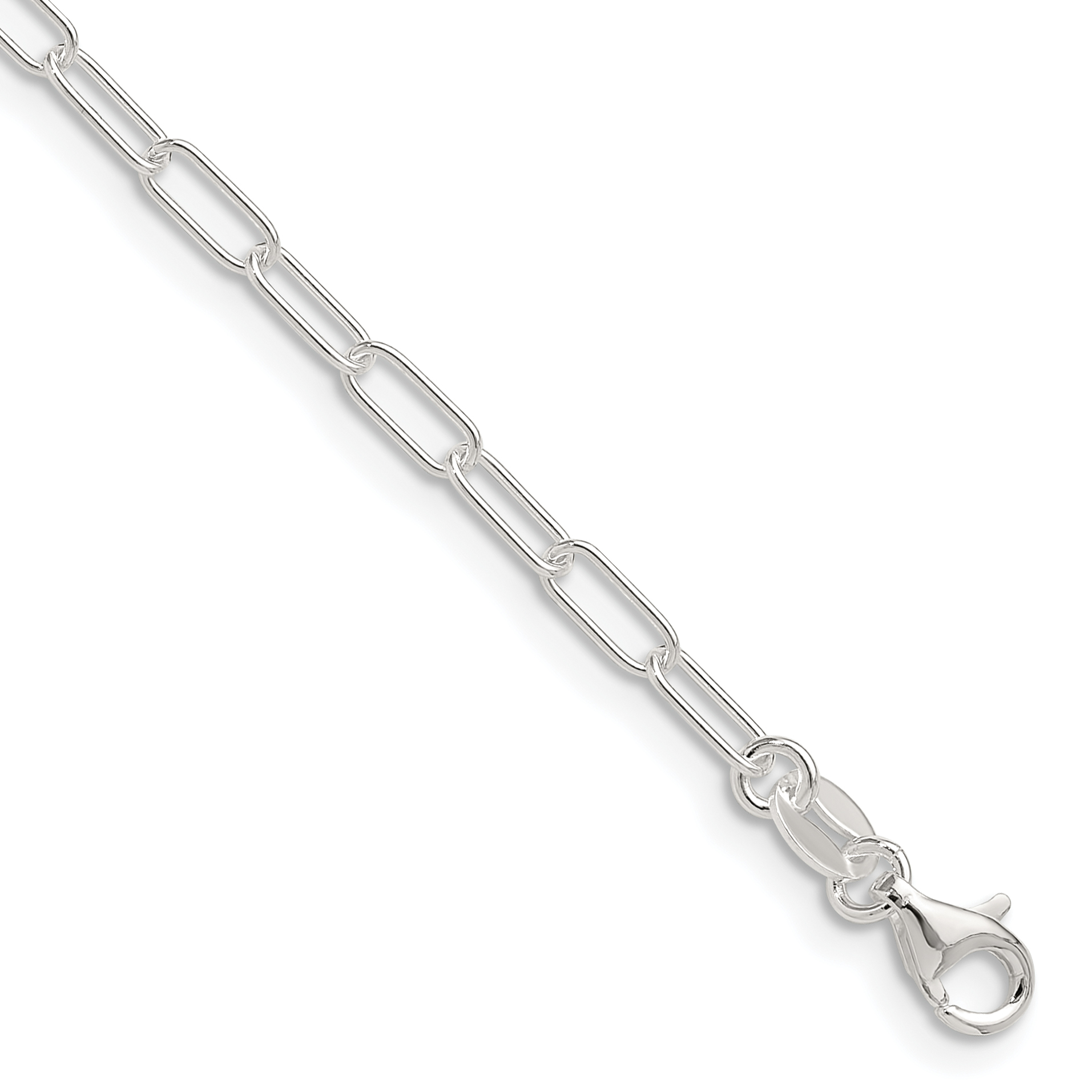 Sterling Silver Polished 2.9mm Paperclip Chain (QPCL060-16)