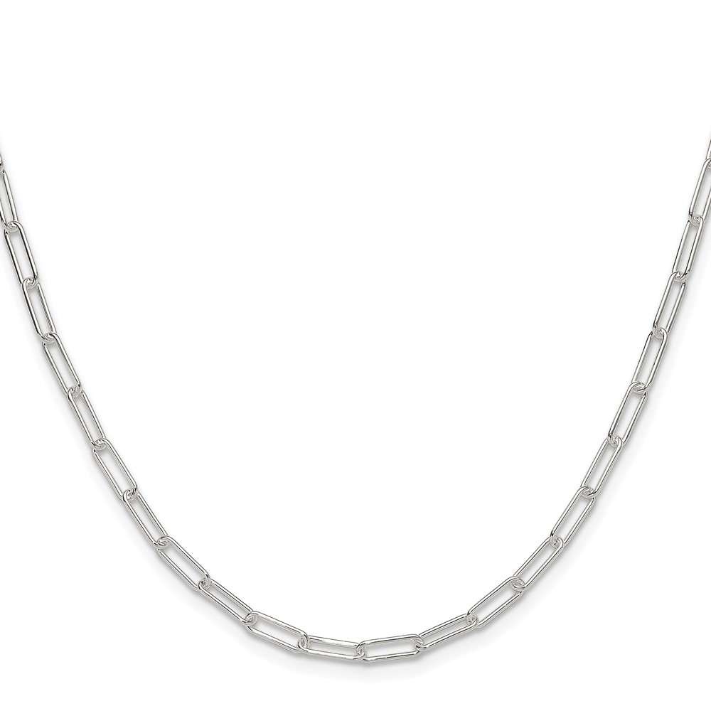 Sterling Silver Polished 3.15mm Paperclip Chain (QPCL080-24)