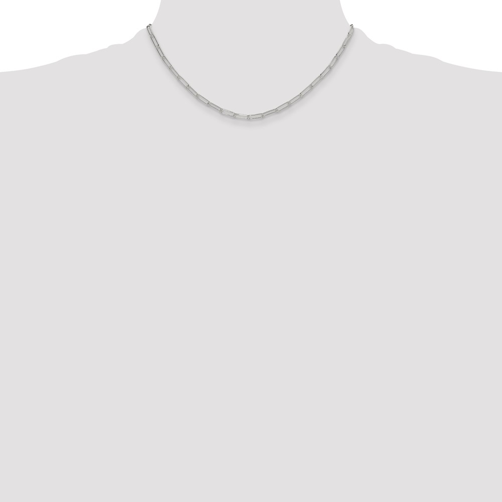 Sterling Silver Polished 3.15mm Paperclip Chain (QPCL080-16)