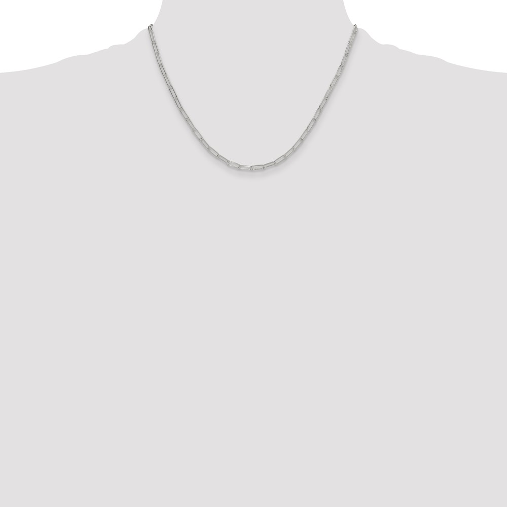 Sterling Silver Polished 3.15mm Paperclip Chain (QPCL080-18)