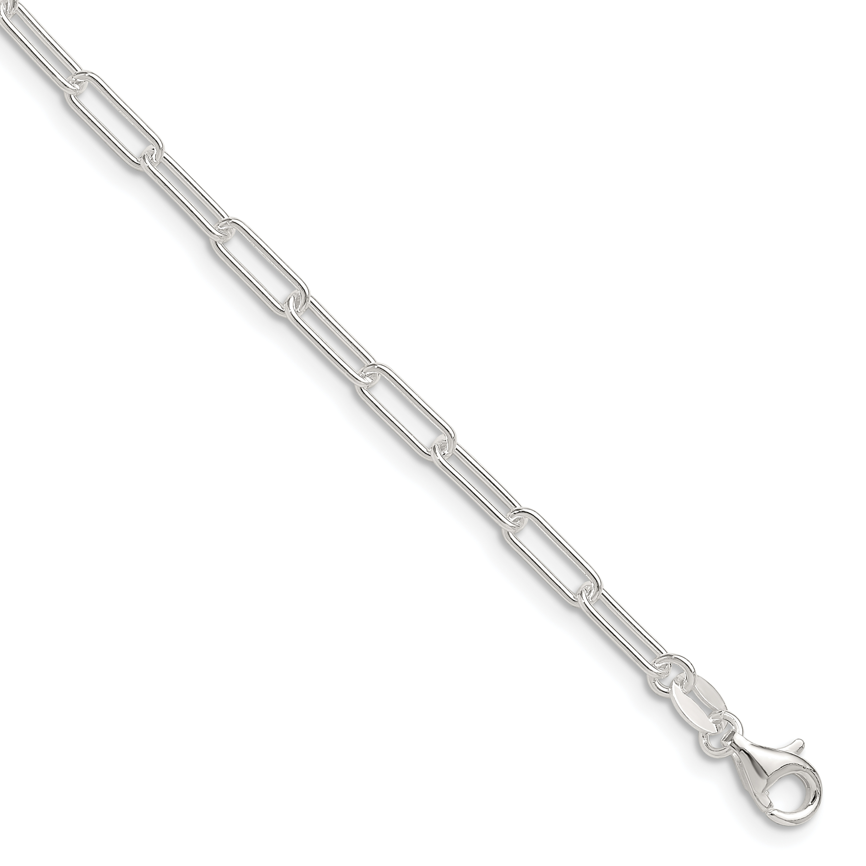 Sterling Silver Polished 3.15mm Paperclip Chain (QPCL080-7)