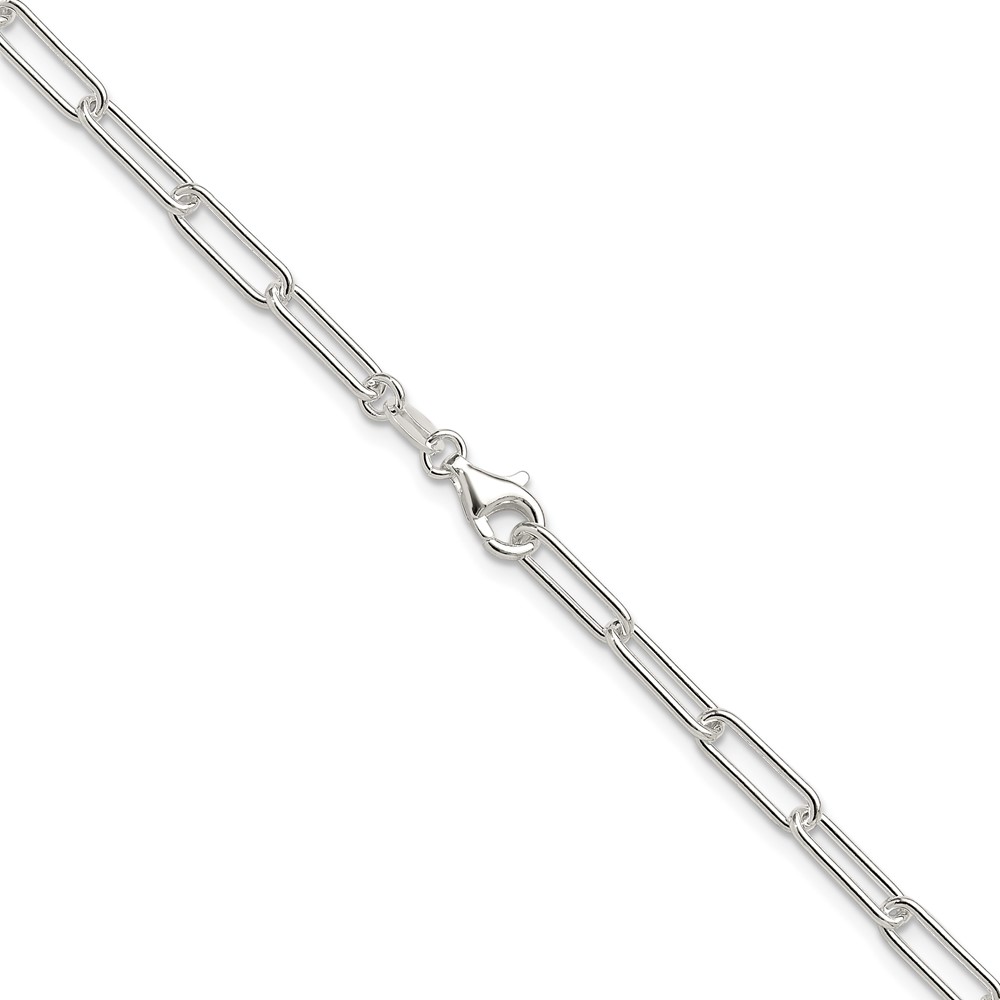 Sterling Silver Polished 3.5mm Paperclip Chain (QPCL100-22)