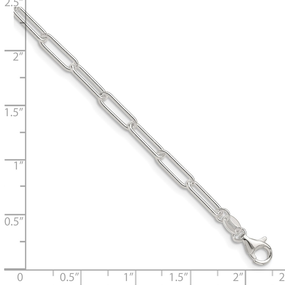 Sterling Silver Polished 3.5mm Paperclip Chain (QPCL100-8)