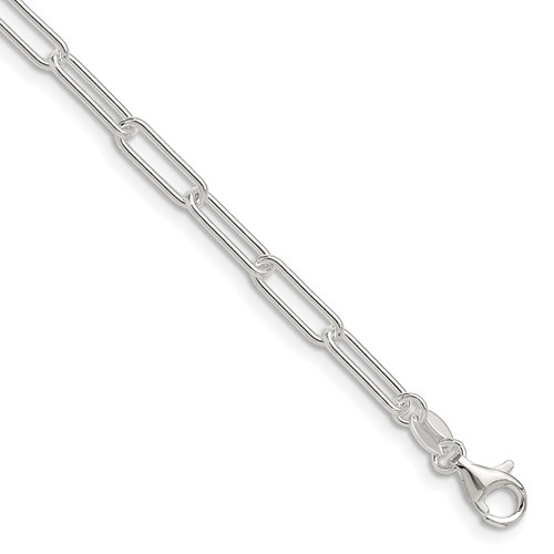 Sterling Silver Polished 3.5mm Paperclip Chain