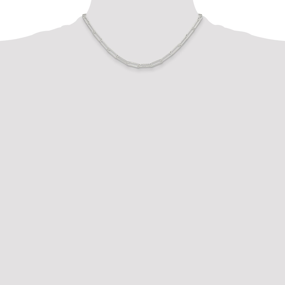 Sterling Silver Polished 4.5mm Paperclip Chain (QPCL120-16)