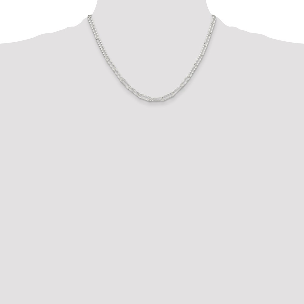 Sterling Silver Polished 4.5mm Paperclip Chain (QPCL120-18)