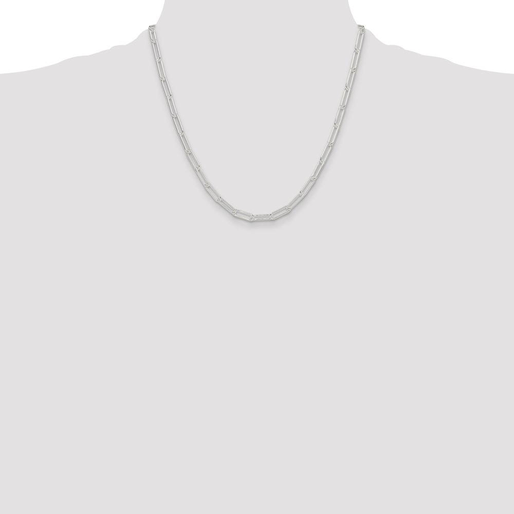 Sterling Silver Polished 4.5mm Paperclip Chain (QPCL120-20)