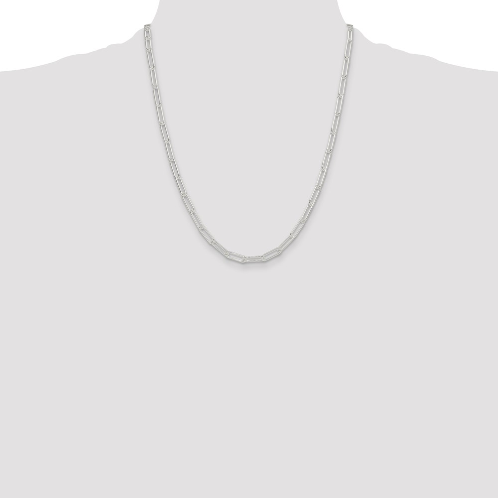Sterling Silver Polished 4.5mm Paperclip Chain (QPCL120-22)
