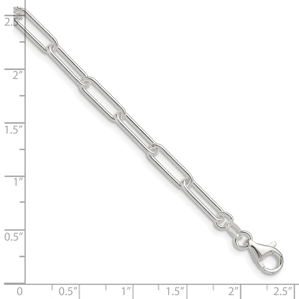 Sterling Silver Polished 4.5mm Paperclip Chain (QPCL120-8)