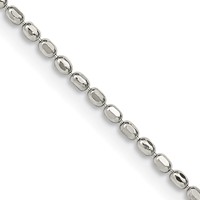 Sterling Silver 1.5mm Fancy Beaded Chain view 1