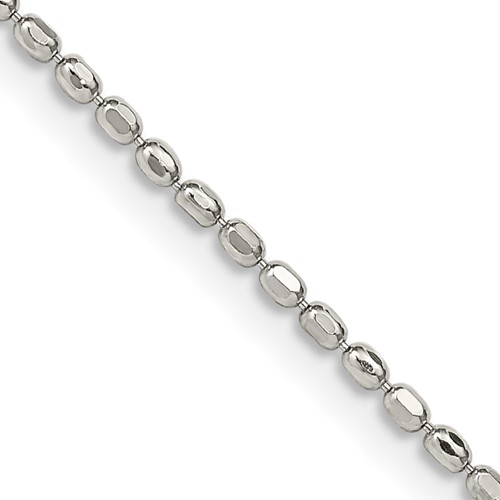 Sterling Silver 1.5mm Fancy Beaded Chain