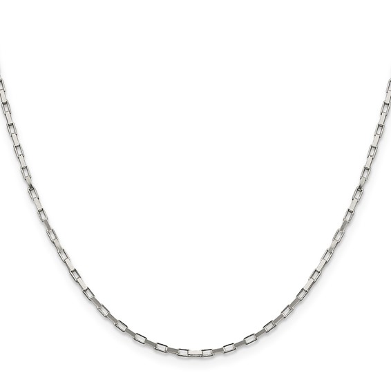 Sterling Silver Elongated Box Chain