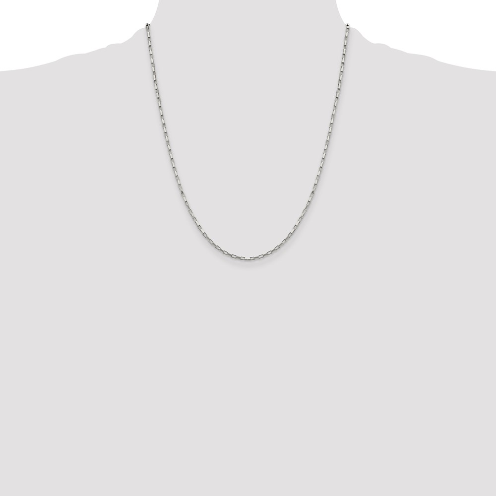 Sterling Silver 1.65mm Elongated Box Chain (QPE13-22)