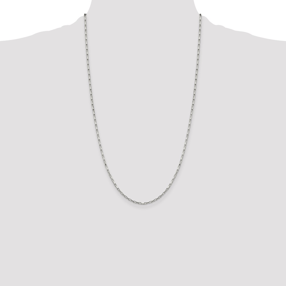 Sterling Silver 1.65mm Elongated Box Chain (QPE13-26)