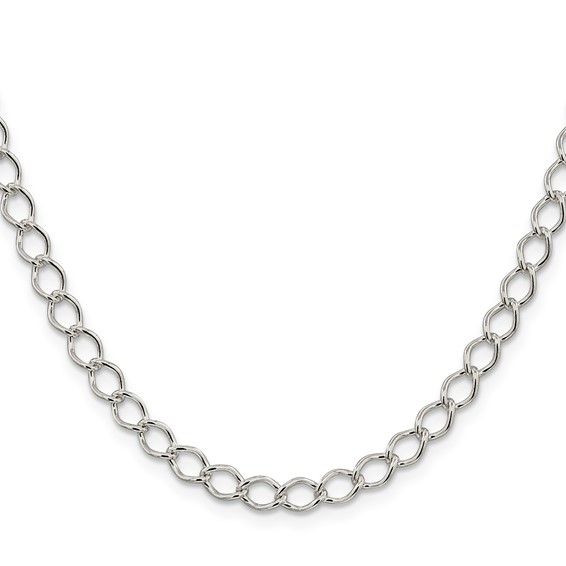 Sterling Silver Fancy Open Curb Chain
