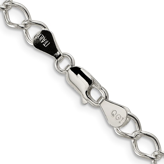 Sterling Silver Fancy Open Curb Chain