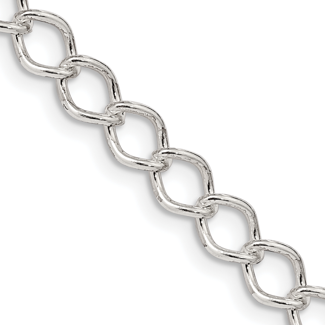 Sterling Silver 5.75mm Fancy Open Curb Chain (QPE14-16)