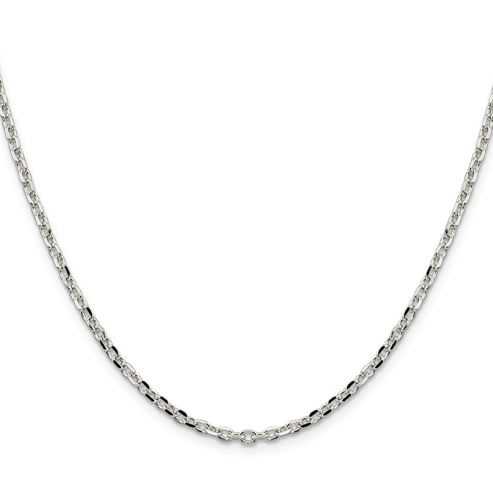 Sterling Silver 2.75mm Diamond-cut Forzantine Cable Chain (QPE15-30)