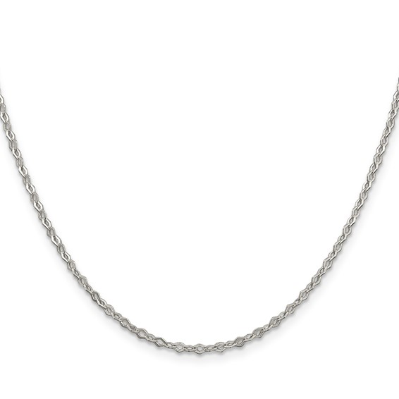 Sterling Silver Fancy Navette Link Chain