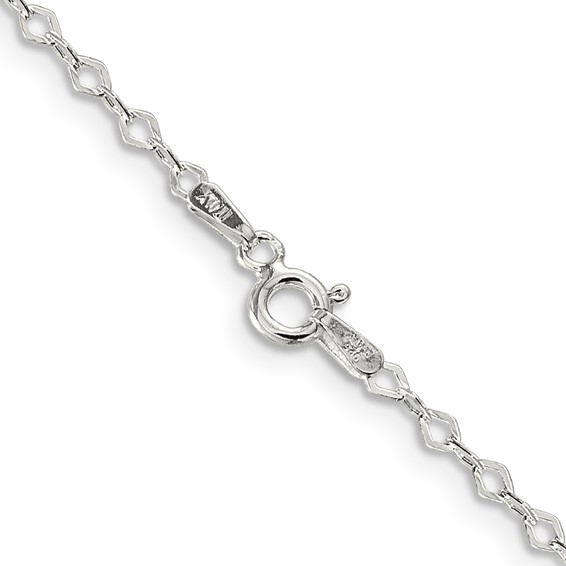 Sterling Silver Fancy Navette Link Chain