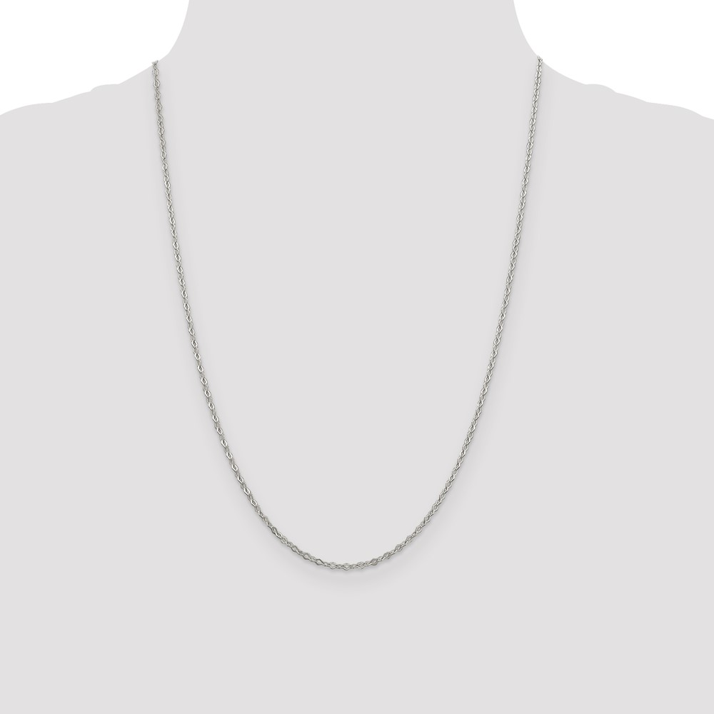 Sterling Silver 2.25mm Fancy Navette Link Chain (QPE16-24)