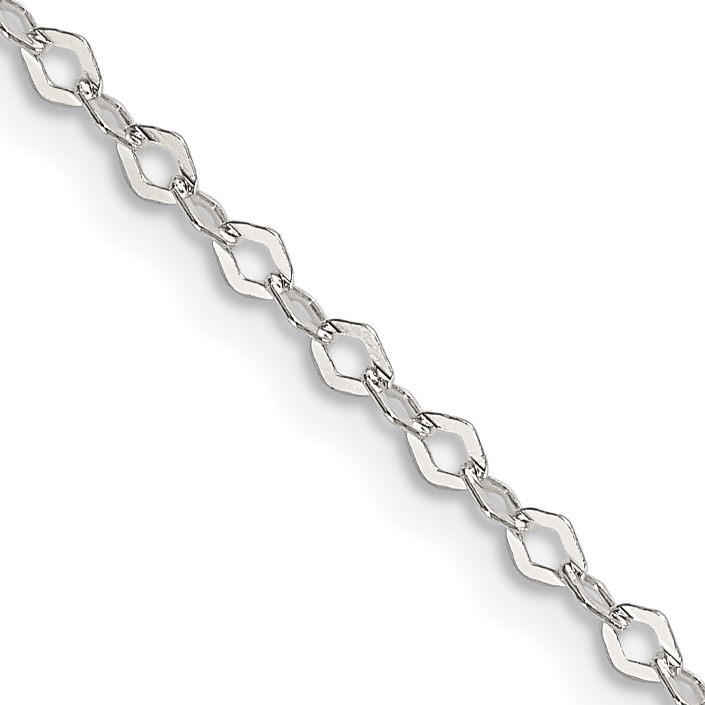 Sterling Silver 2.25mm Fancy Navette Link Chain (QPE16-16)