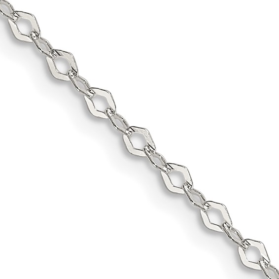Sterling Silver Fancy Navette Link Chain
