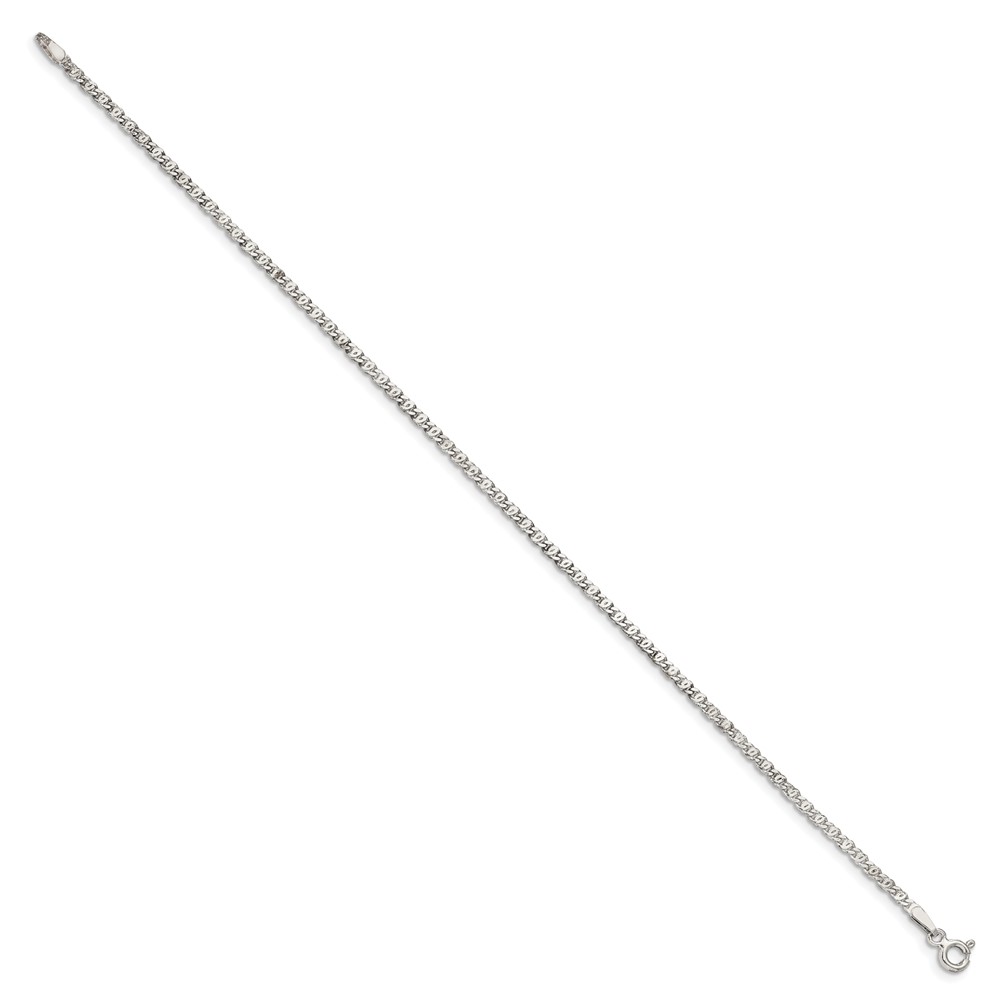 Sterling Silver 2mm Fancy Anchor Pendant Chain (QPE17-8)