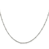 Sterling Silver 1.25mm Fancy Beaded Box Chain view 2
