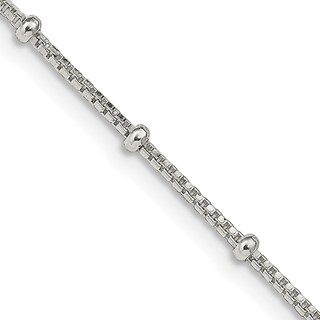 Sterling Silver Beaded Box Chain