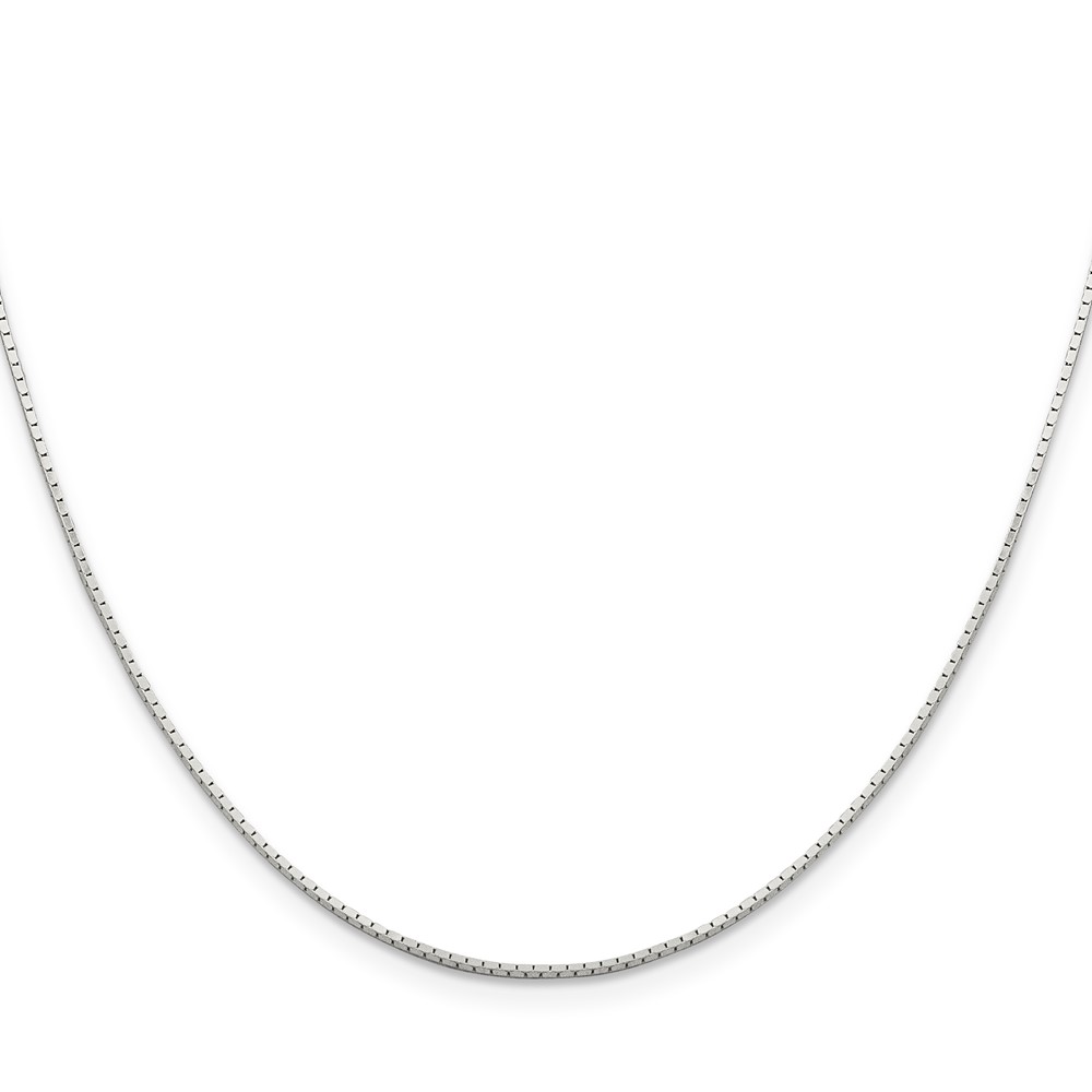 Sterling Silver 1mm Mirror Box Chain (QPE23-30)