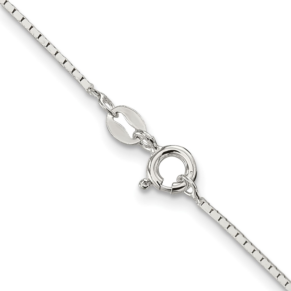 Sterling Silver 1mm Mirror Box Chain (QPE23-30)