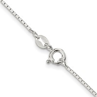 Sterling Silver 1mm Mirror Box Chain view 3
