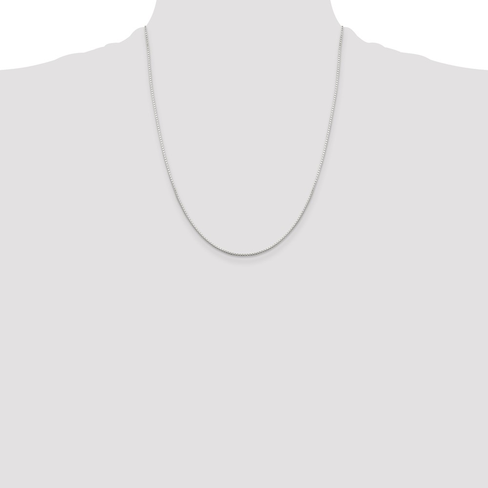 Sterling Silver 1mm Mirror Box Chain (QPE23-22)