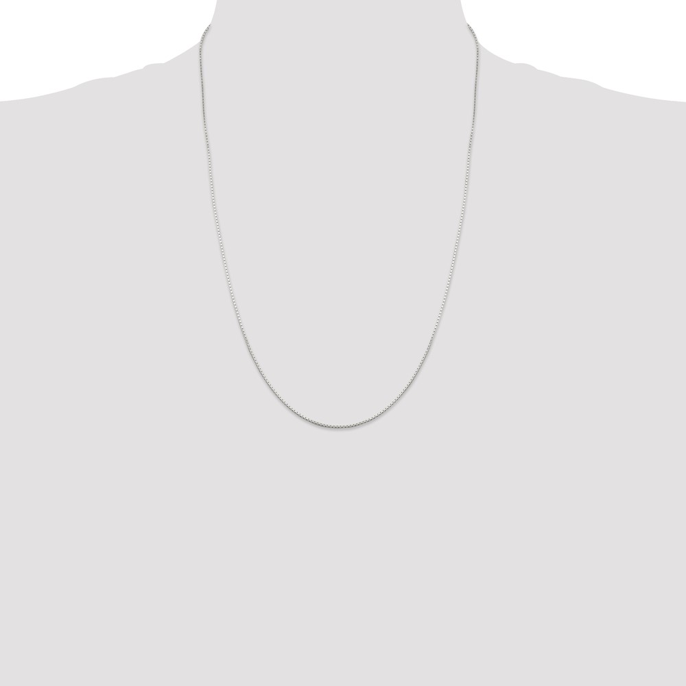 Sterling Silver 1mm Mirror Box Chain (QPE23-24)
