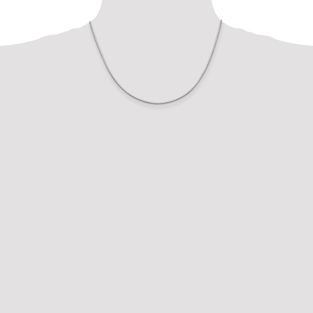 Sterling Silver 1.25mm Mirror Box Chain (QPE24-18)