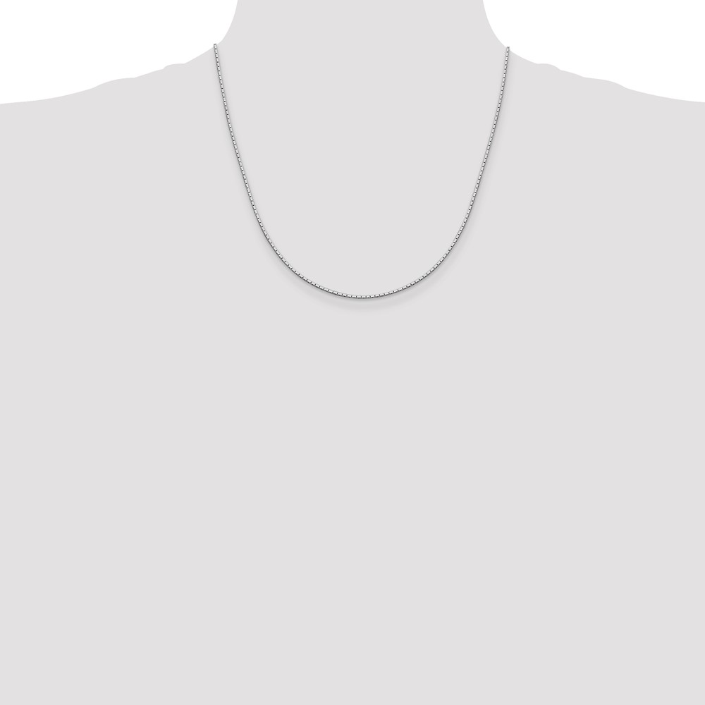 Sterling Silver 1.25mm Mirror Box Chain (QPE24-20)