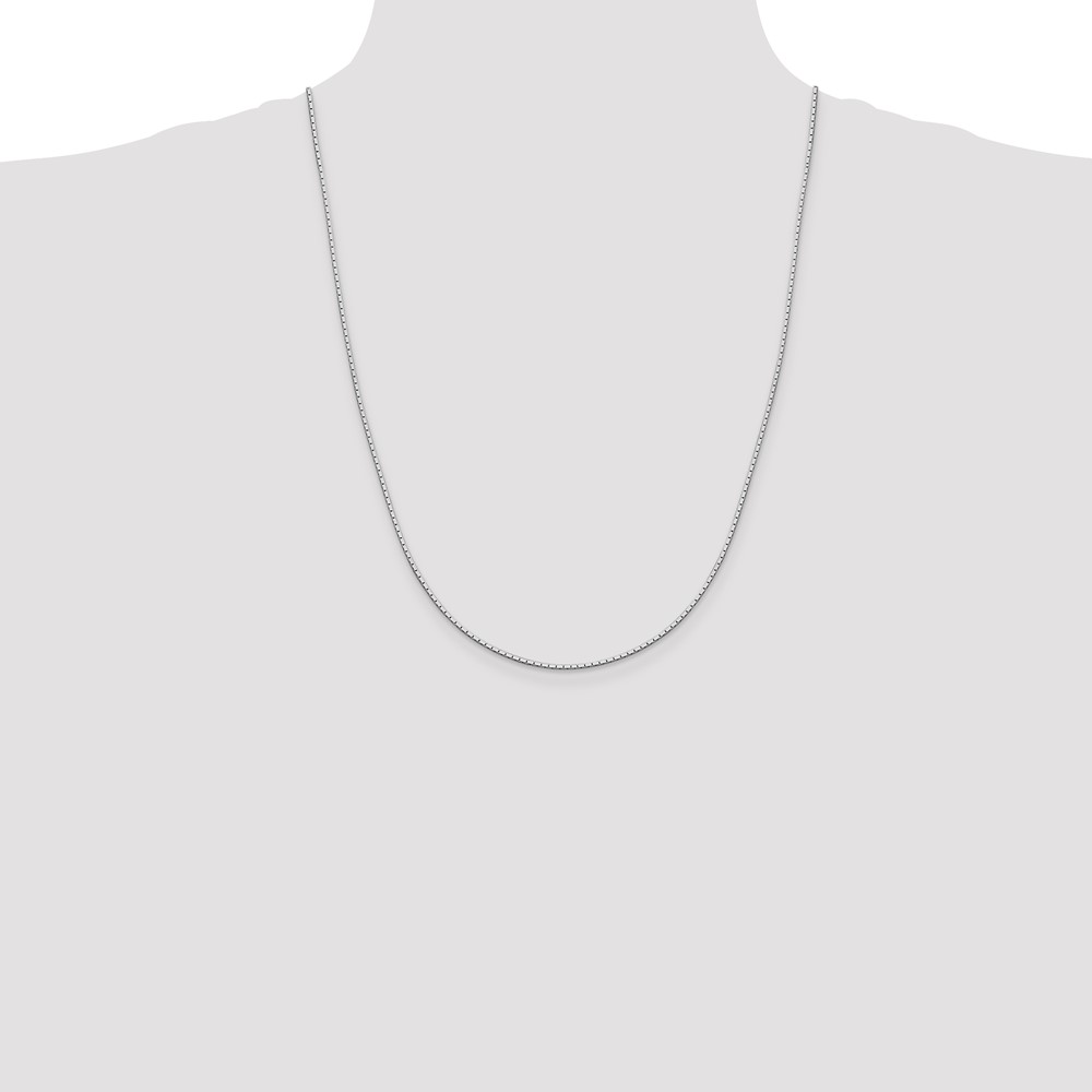 Sterling Silver 1.25mm Mirror Box Chain (QPE24-24)