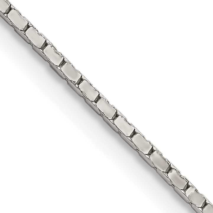Sterling Silver 1.25mm Mirror Box Chain (QPE24-16)