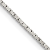 Sterling Silver 1.25mm Mirror Box Chain view 1