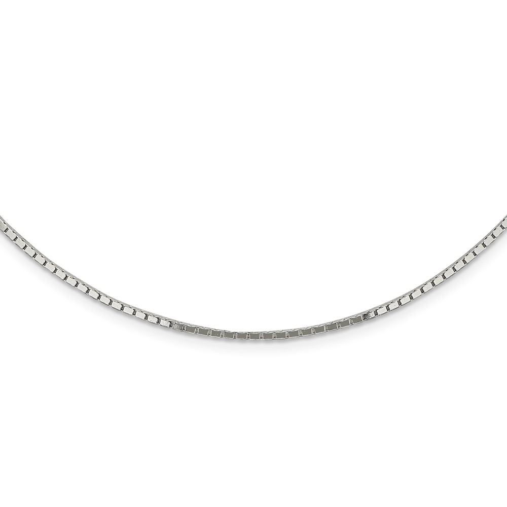 Sterling Silver 1.5mm Mirror Box Chain (QPE25-18)