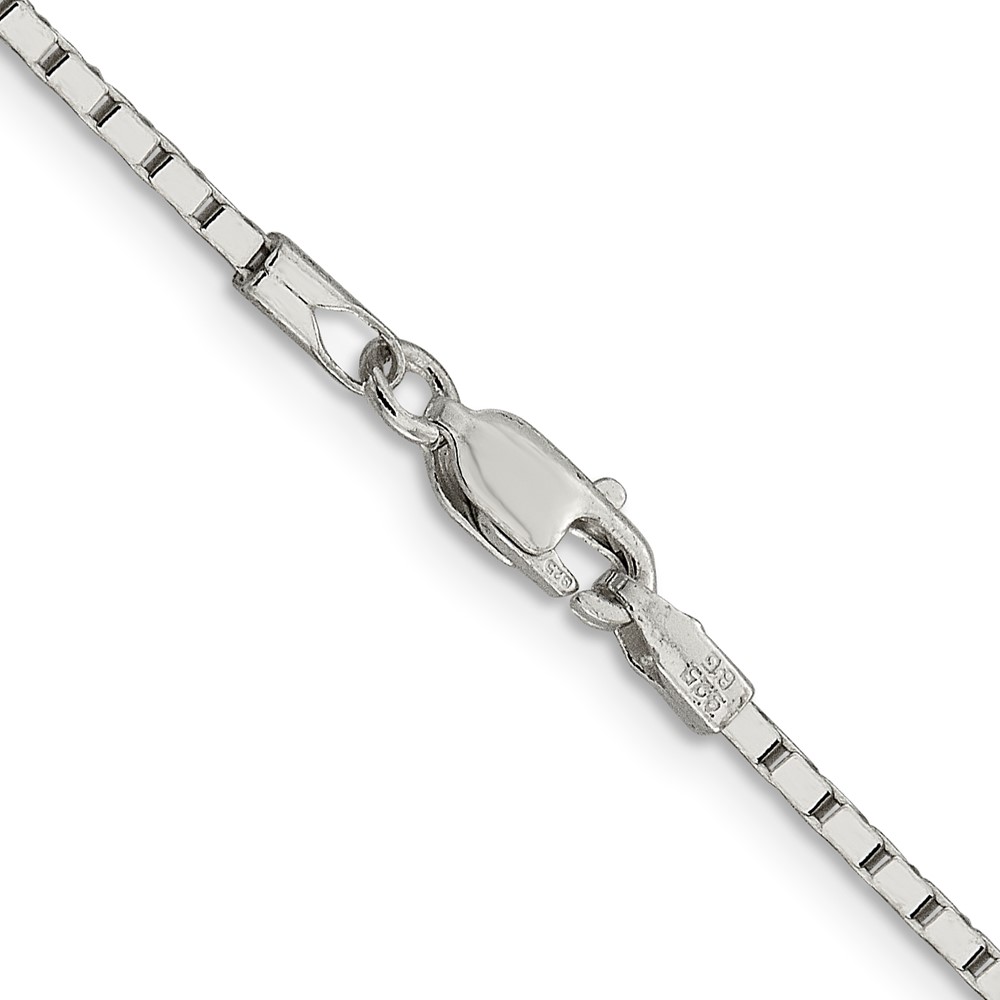 Sterling Silver 1.5mm Mirror Box Chain (QPE25-18)